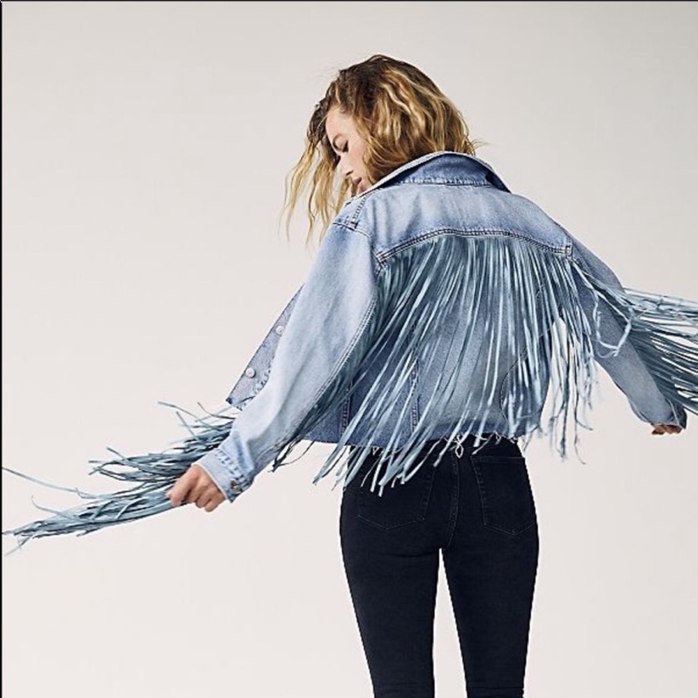 Levi’s oversized western fringe jacket